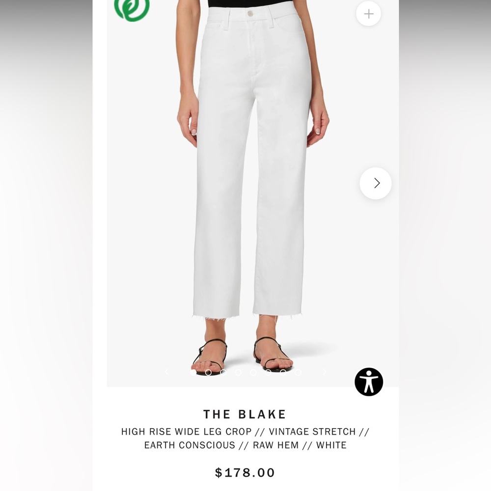 JOE’S The BLAKE High rise wide leg crop